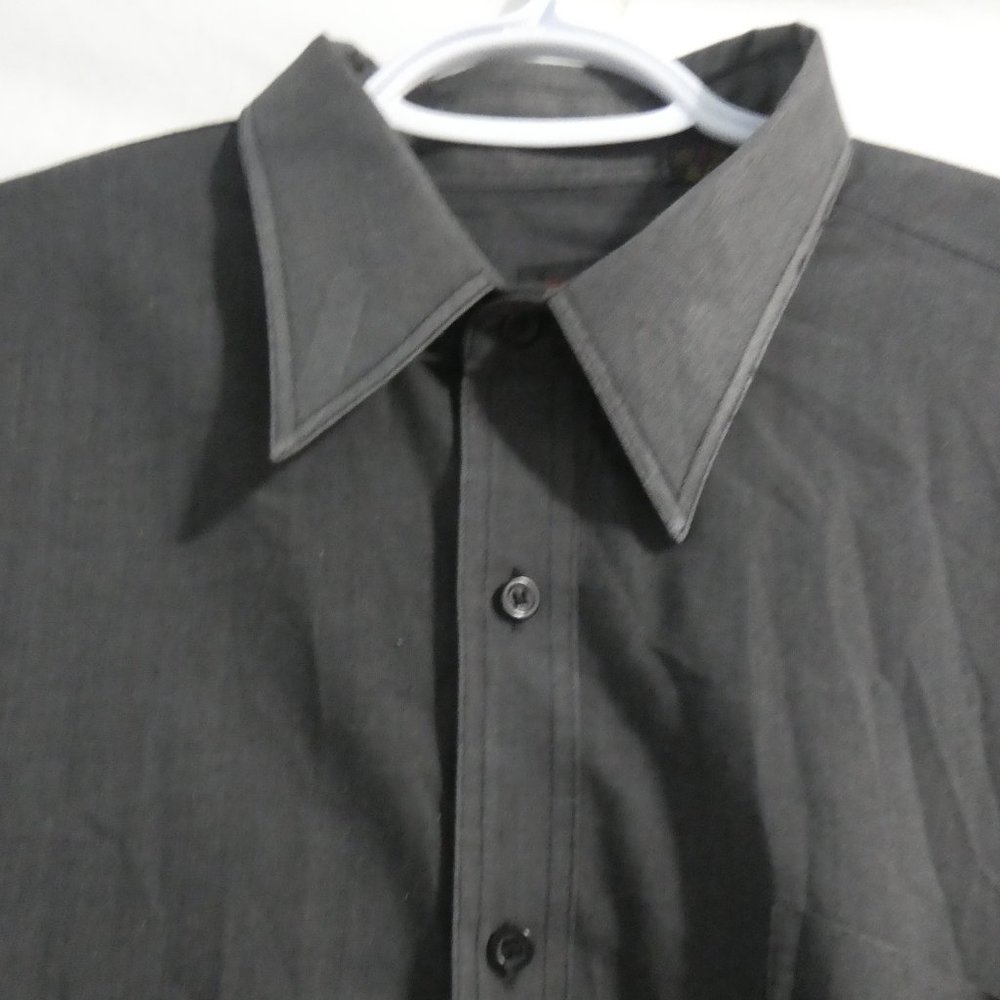 PIATTELLI | 17.5 Large | Dark Grey Casual / Dress Shirt | Chest Pocket | GUC
